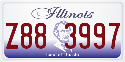 IL license plate Z883997