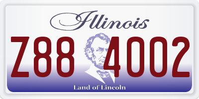 IL license plate Z884002
