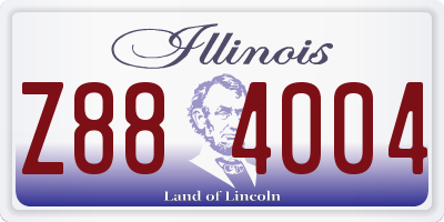 IL license plate Z884004