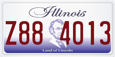 IL license plate Z884013