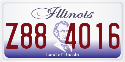 IL license plate Z884016