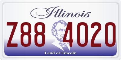 IL license plate Z884020