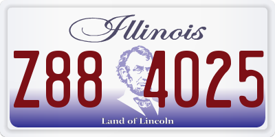 IL license plate Z884025
