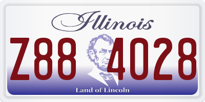 IL license plate Z884028