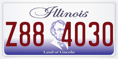 IL license plate Z884030