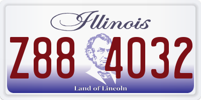 IL license plate Z884032