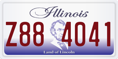 IL license plate Z884041