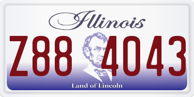 IL license plate Z884043