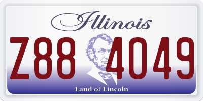 IL license plate Z884049