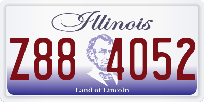 IL license plate Z884052