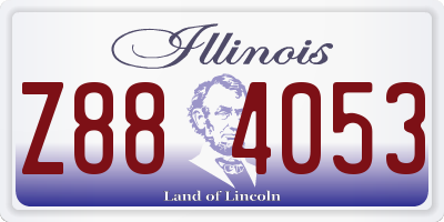 IL license plate Z884053