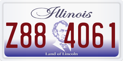 IL license plate Z884061