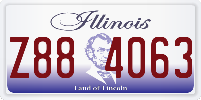 IL license plate Z884063