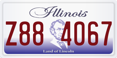 IL license plate Z884067
