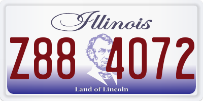 IL license plate Z884072