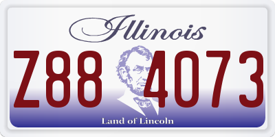 IL license plate Z884073