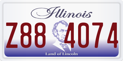IL license plate Z884074