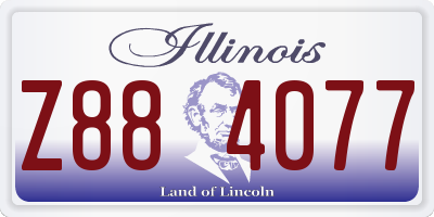 IL license plate Z884077
