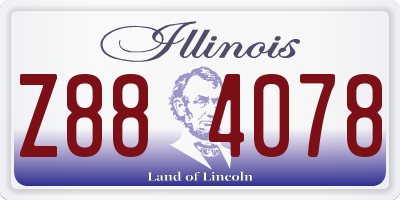 IL license plate Z884078