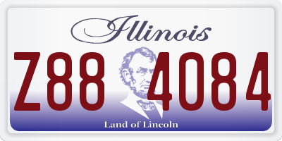 IL license plate Z884084