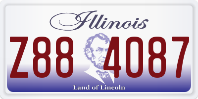 IL license plate Z884087