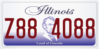 IL license plate Z884088