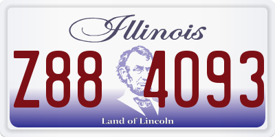 IL license plate Z884093