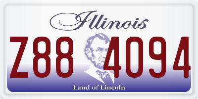 IL license plate Z884094