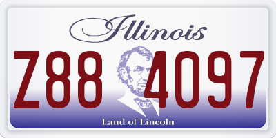 IL license plate Z884097