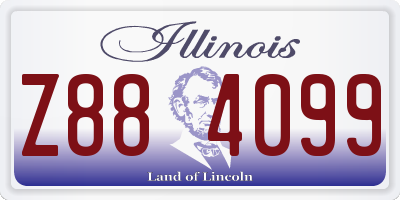 IL license plate Z884099