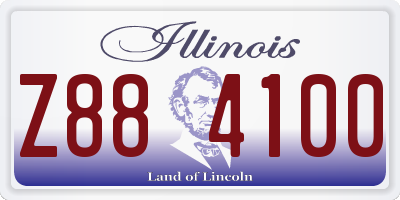 IL license plate Z884100