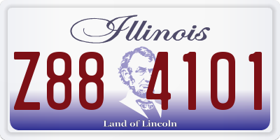 IL license plate Z884101