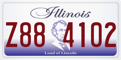 IL license plate Z884102