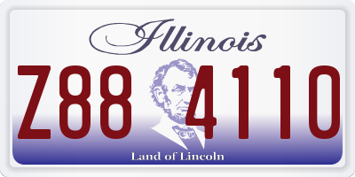 IL license plate Z884110
