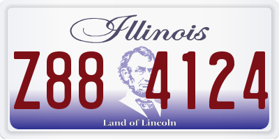 IL license plate Z884124