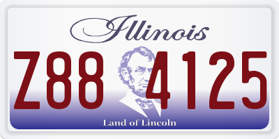 IL license plate Z884125