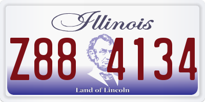 IL license plate Z884134