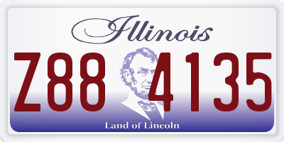 IL license plate Z884135
