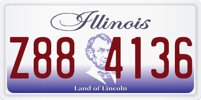 IL license plate Z884136