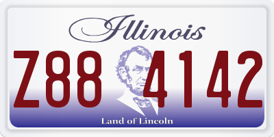 IL license plate Z884142