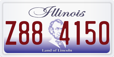 IL license plate Z884150