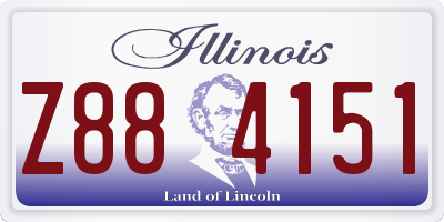 IL license plate Z884151