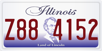 IL license plate Z884152