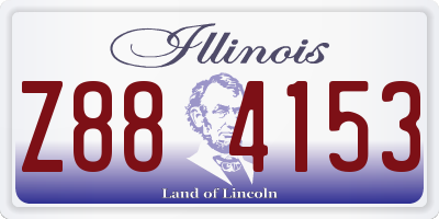 IL license plate Z884153