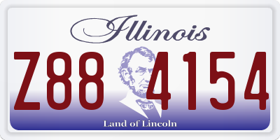 IL license plate Z884154