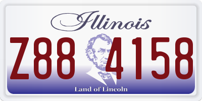 IL license plate Z884158