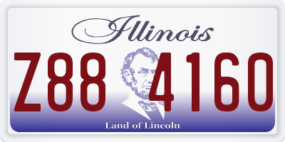 IL license plate Z884160