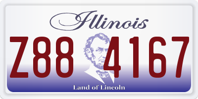 IL license plate Z884167