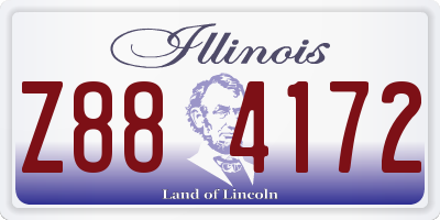 IL license plate Z884172