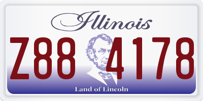 IL license plate Z884178